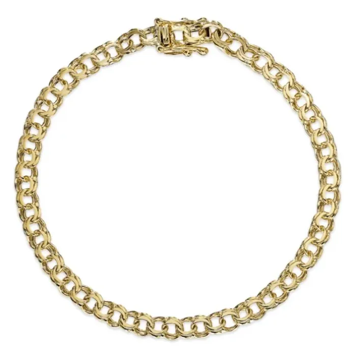 BNH bismarkarmbånd i 14 karat guld 18,5 cm x 4,0 mm