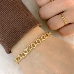 BNH bismarkarmbånd i 14 karat guld 21,0 cm x 6,1 mm