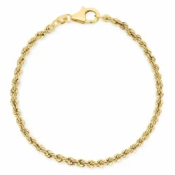 BNH cordelarmbånd i 8 karat guld 17 cm x 3,2 mm