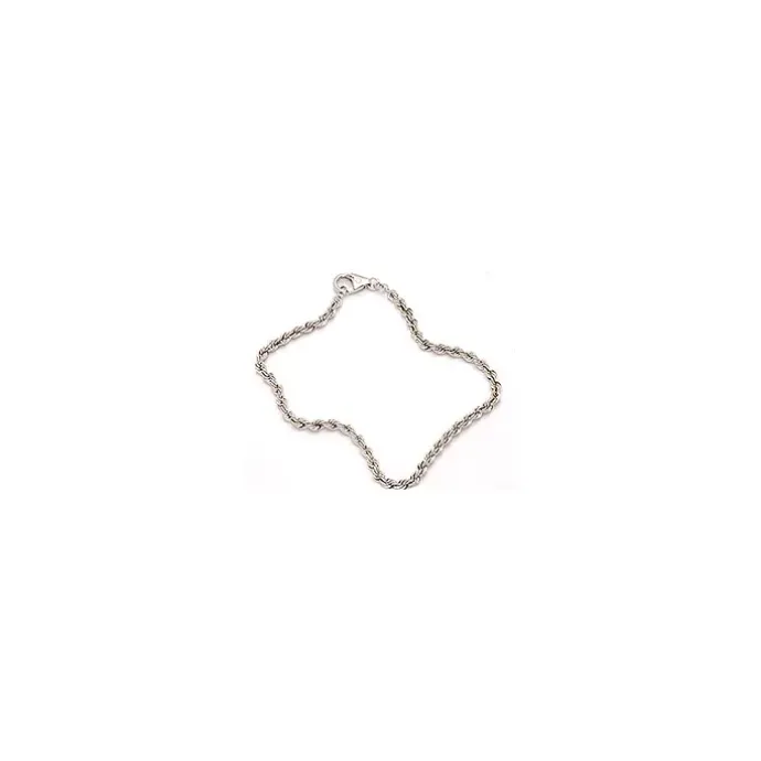 BNH cordelarmbånd i 14 karat hvidguld 17 cm x 2,7 mm