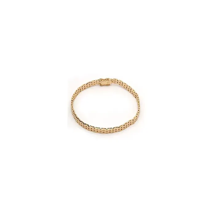 BNH murstenarmbånd i 14 karat guld 21,0 cm x 5,0 mm