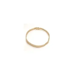 BNH murstenarmbånd i 14 karat guld 21 cm x 7 mm