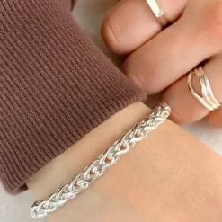 BNH palmearmbånd i sølv 23 cm x 6,0 mm