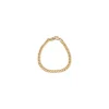BNH panserarmbånd i 8 karat guld 21 cm x 4,7 mm
