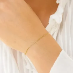 BNH panserarmbånd i 8 karat guld 17 cm x 1,1 mm