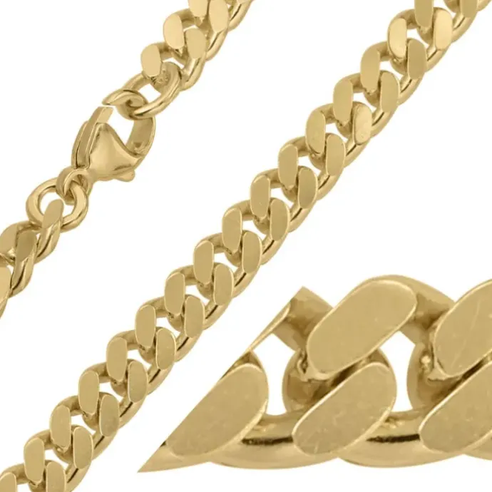 BNH panserarmbånd i 14 karat guld 18,5 cm x 6,8 mm