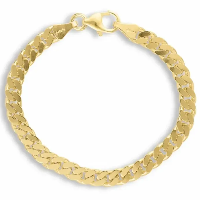 BNH panserarmbånd i 14 karat guld 18,5 cm x 5,3 mm