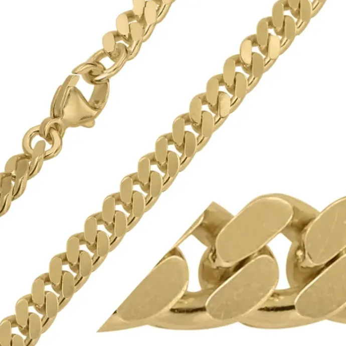 BNH panserarmbånd i 8 karat guld 17 cm x 4,7 mm