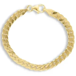BNH panserarmbånd i forgyldt sølv 17 cm x 5,4 mm