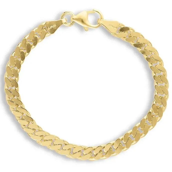 BNH panserarmbånd i forgyldt sølv 17 cm x 5,4 mm