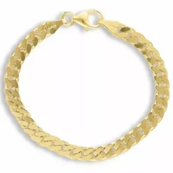 BNH panserarmbånd i forgyldt sølv 17 cm x 5,4 mm