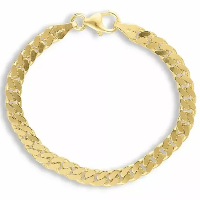 BNH panserarmbånd i forgyldt sølv 17 cm x 5,4 mm