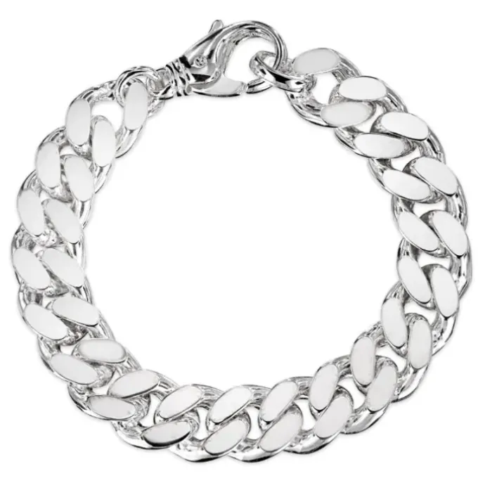 BNH panserarmbånd i sølv 21 cm x 10,5 mm
