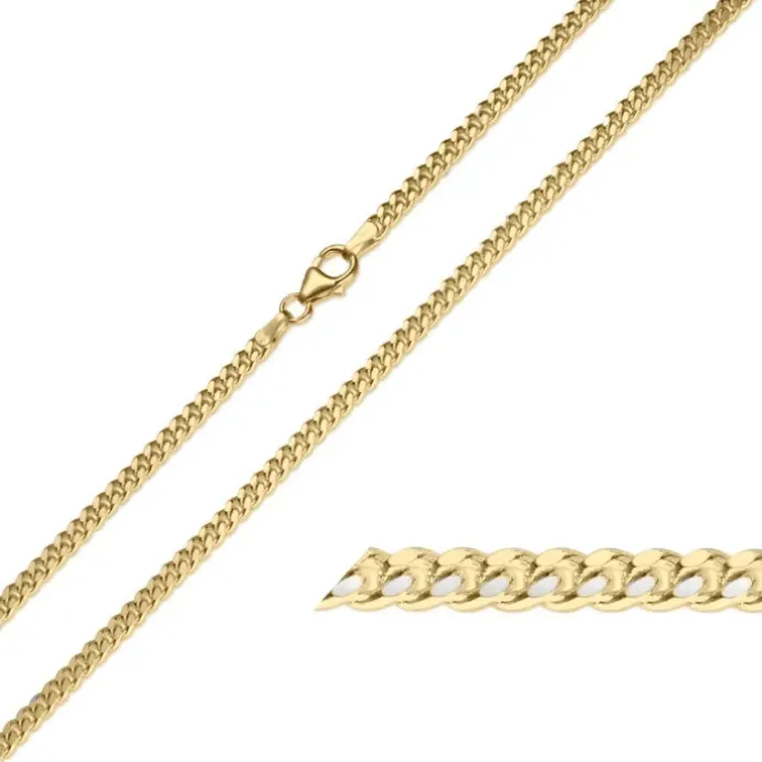 BNH panserkæde i 14 karat guld 55 cm x 2,4 mm