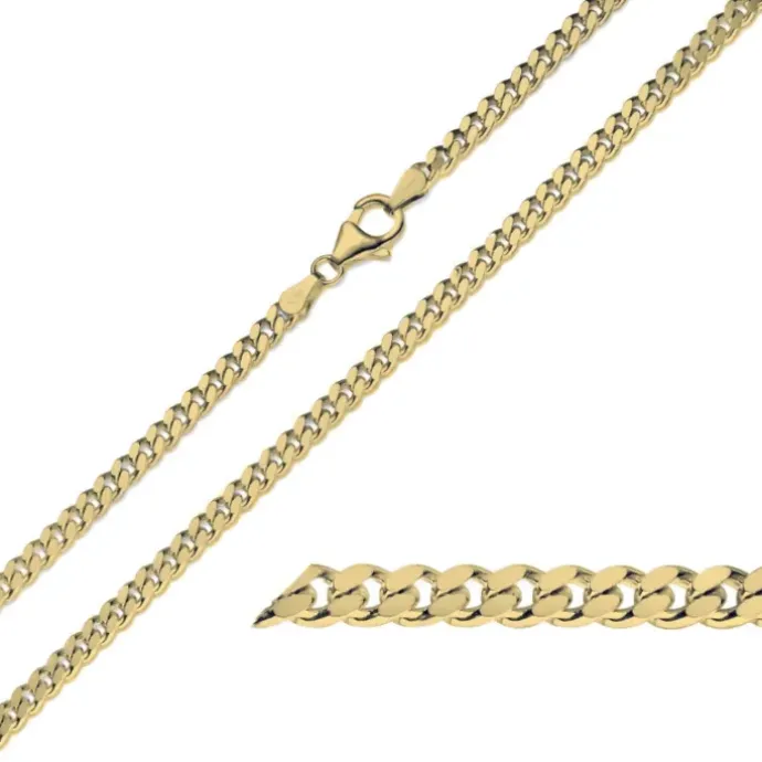 BNH panserkæde i 8 karat guld 45 cm x 4,0 mm