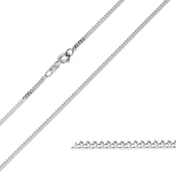 BNH panserkæde i 14 karat hvidguld 55 cm x 1,8 mm