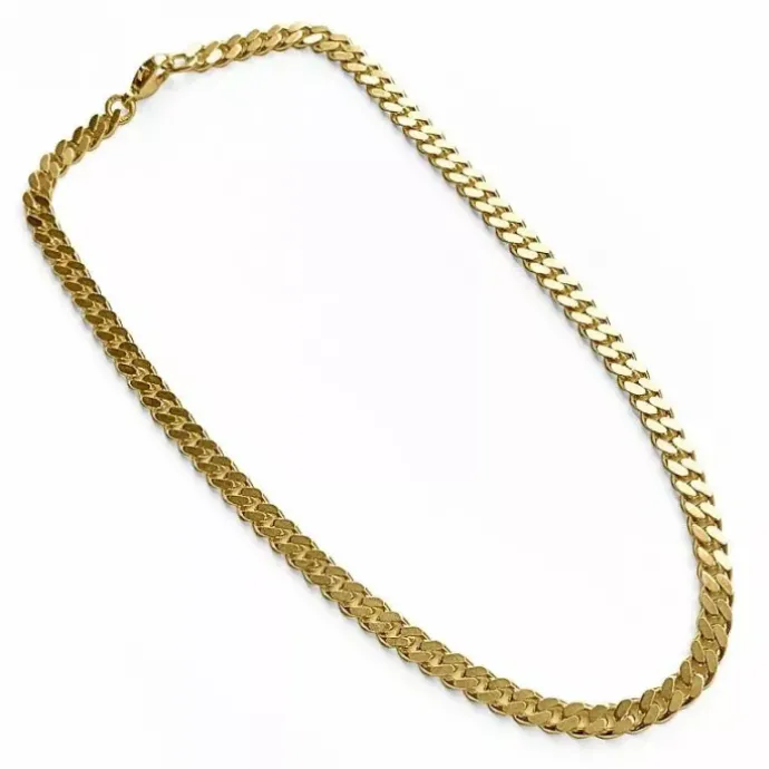 BNH panserkæde i forgyldt sølv 42 cm x 5,3 mm