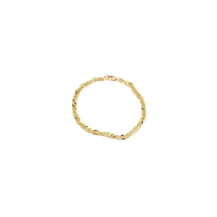BNH singaporearmbånd i 14 karat guld 21,0 cm x 3,5 mm