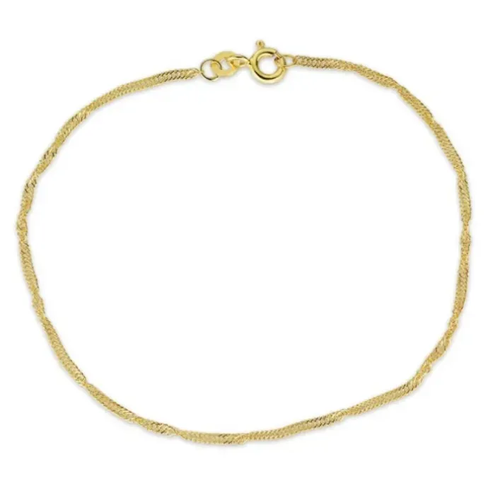 BNH singaporearmbånd i 8 karat guld 18,5 cm x 1,5 mm