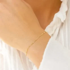 BNH singaporearmbånd i 8 karat guld 17 cm x 1,5 mm