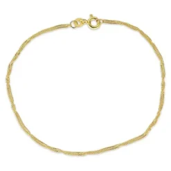 BNH singaporearmbånd i 14 karat guld 17 cm x 1,5 mm