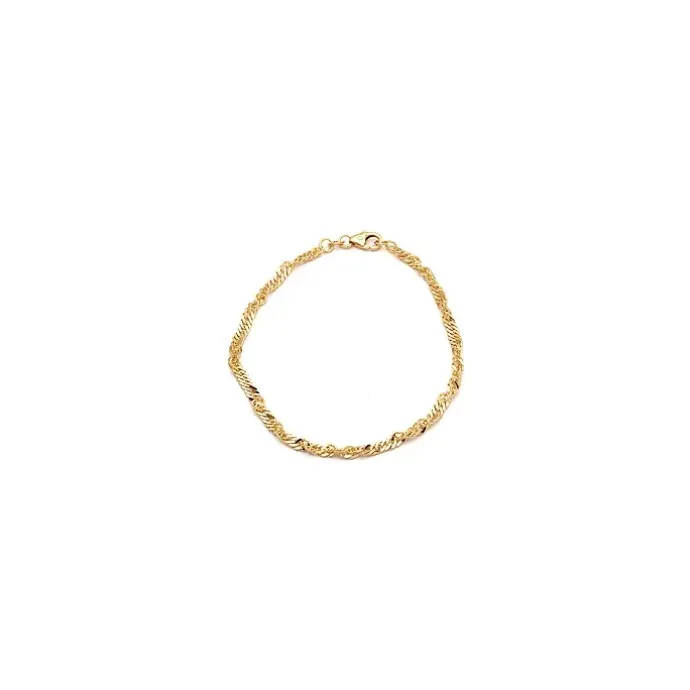 BNH singaporearmbånd i 14 karat guld 18,5 cm x 2,9 mm