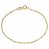 BNH singaporearmbånd i forgyldt sølv 21 cm x 1,5 mm