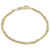 BNH singaporearmbånd i forgyldt sølv 21 cm x 2,9 mm
