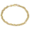 BNH singaporearmbånd i forgyldt sølv 18,5 cm x 3,5 mm
