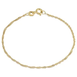 BNH singaporearmbånd i forgyldt sølv 17 cm x 1,5 mm