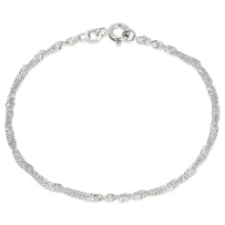 BNH singaporearmbånd i sølv 17 cm x 2,3 mm
