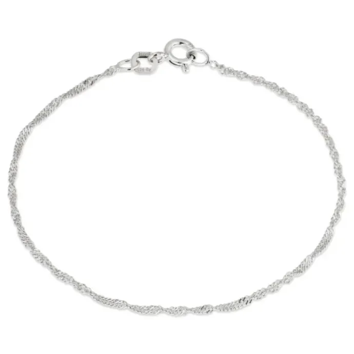 BNH singaporearmbånd i sølv 17 cm x 1,5 mm