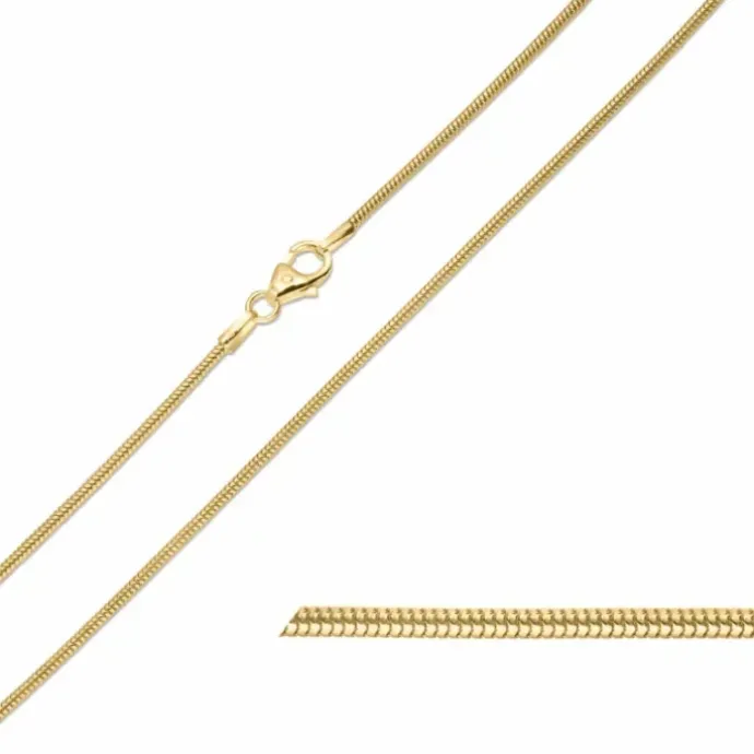 BNH slangekæde i 8 karat guld 45 cm x 1,2 mm