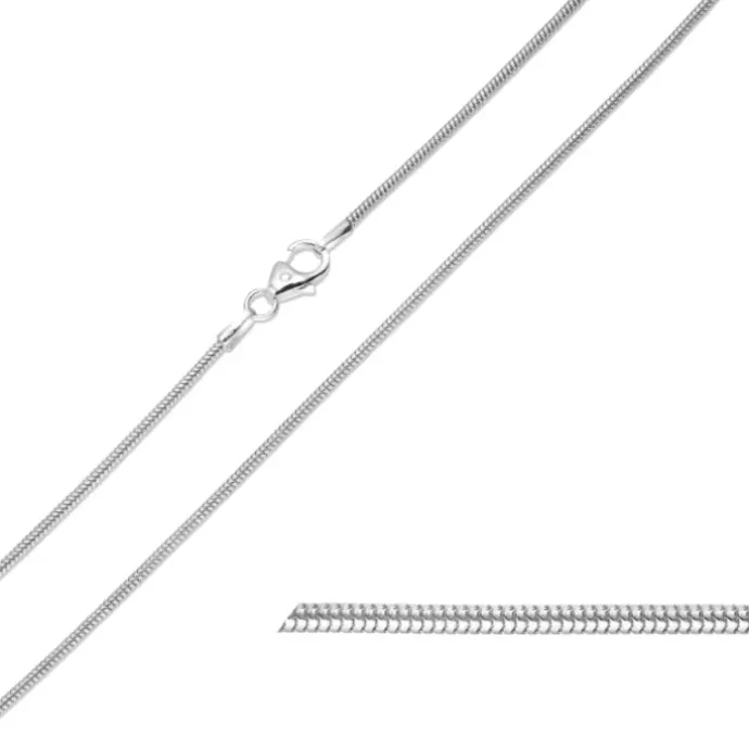 BNH slangekæde i 14 karat hvidguld 60 cm x 1,2 mm