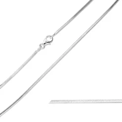 BNH slangekæde i 14 karat hvidguld 38 cm x 1,3 mm