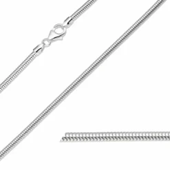 BNH slangekæde i sølv 45 cm x 2,4 mm