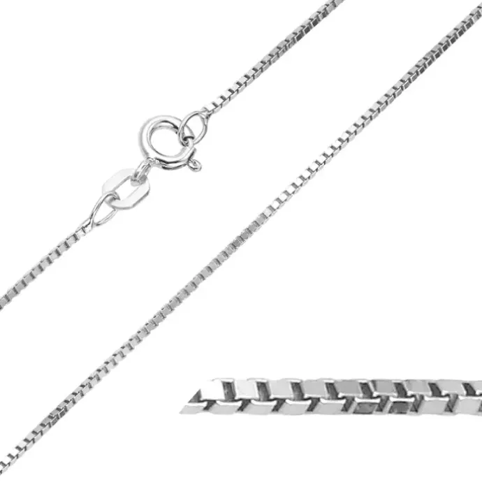 BNH veneziakæde i 14 karat hvidguld 38 cm x 1,3 mm