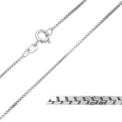BNH veneziakæde i 14 karat hvidguld 50 cm x 1,0 mm