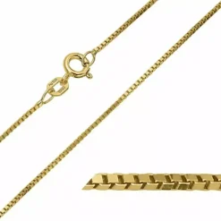 BNH veneziakæde i forgyldt sølv 40 cm x 1,0 mm