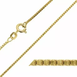 BNH veneziakæde i forgyldt sølv 55 cm x 1,2 mm