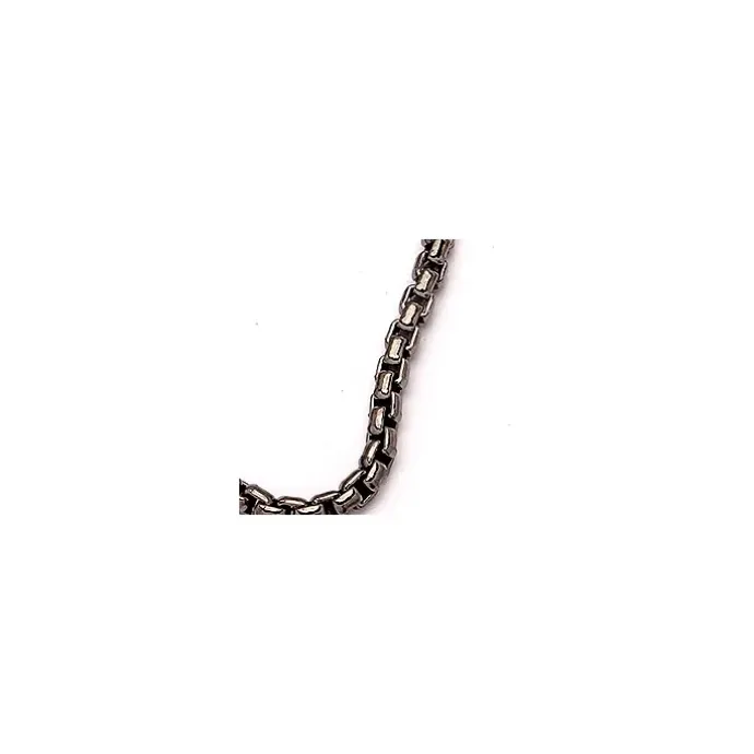 BNH veneziakæde i sort rhodineret sølv 70 cm x 2,0 mm