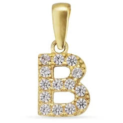 Bogstav B vedhæng i 8 karat guld