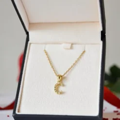 Bogstav c diamant vedhæng i 9 karat guld 0,05 ct