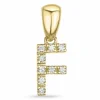 Bogstav F diamant vedhæng i 9 karat guld 0,061 ct