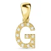 Bogstav G diamant vedhæng i 9 karat guld 0,07 ct