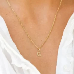 Bogstav G vedhæng i 8 karat guld