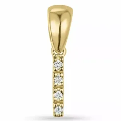 Bogstav i diamant vedhæng i 9 karat guld 0,02 ct
