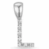 Bogstav l diamant vedhæng i 9 karat hvidguld 0,03 ct