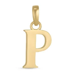 Bogstav P vedhæng i 9 karat guld