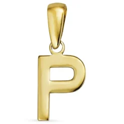 Bogstav P vedhæng i 8 karat guld